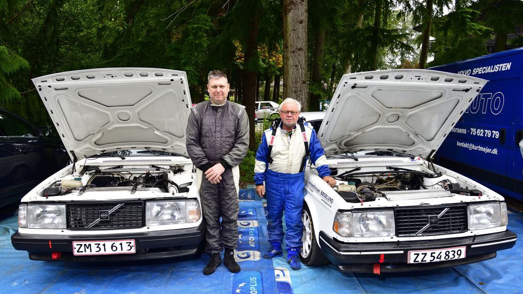 Heino Mejer fra Horsens og hans far Kurt Mejer er med deres vilde Volvoer blandt de mest fremtrædende skikkelser i hillclimb.
(Foto: Michael Eisenberg)